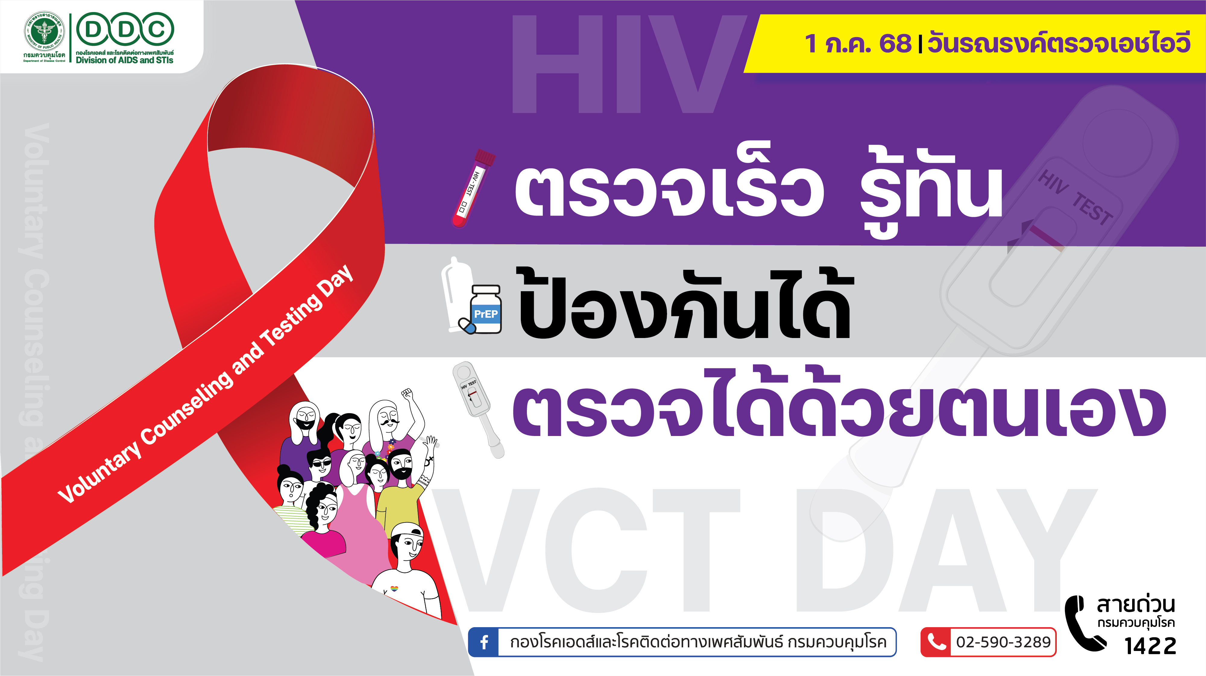 1 กค วัณรณรงค์ตรวจเอชไอวี